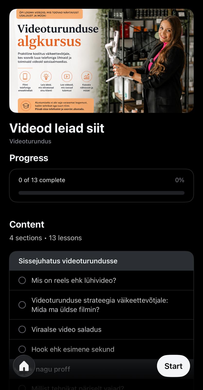 videoturundus-koolitus